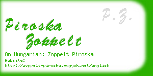 piroska zoppelt business card